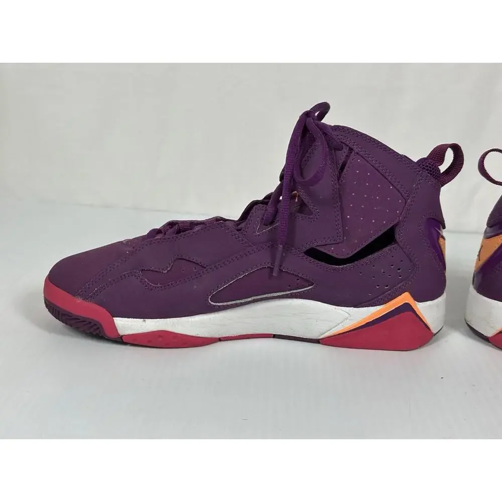NIKE AIR JORDAN TRUE FLIGHT Girls 7Y‎ Purple Orange Grape Sneakers 342774-517